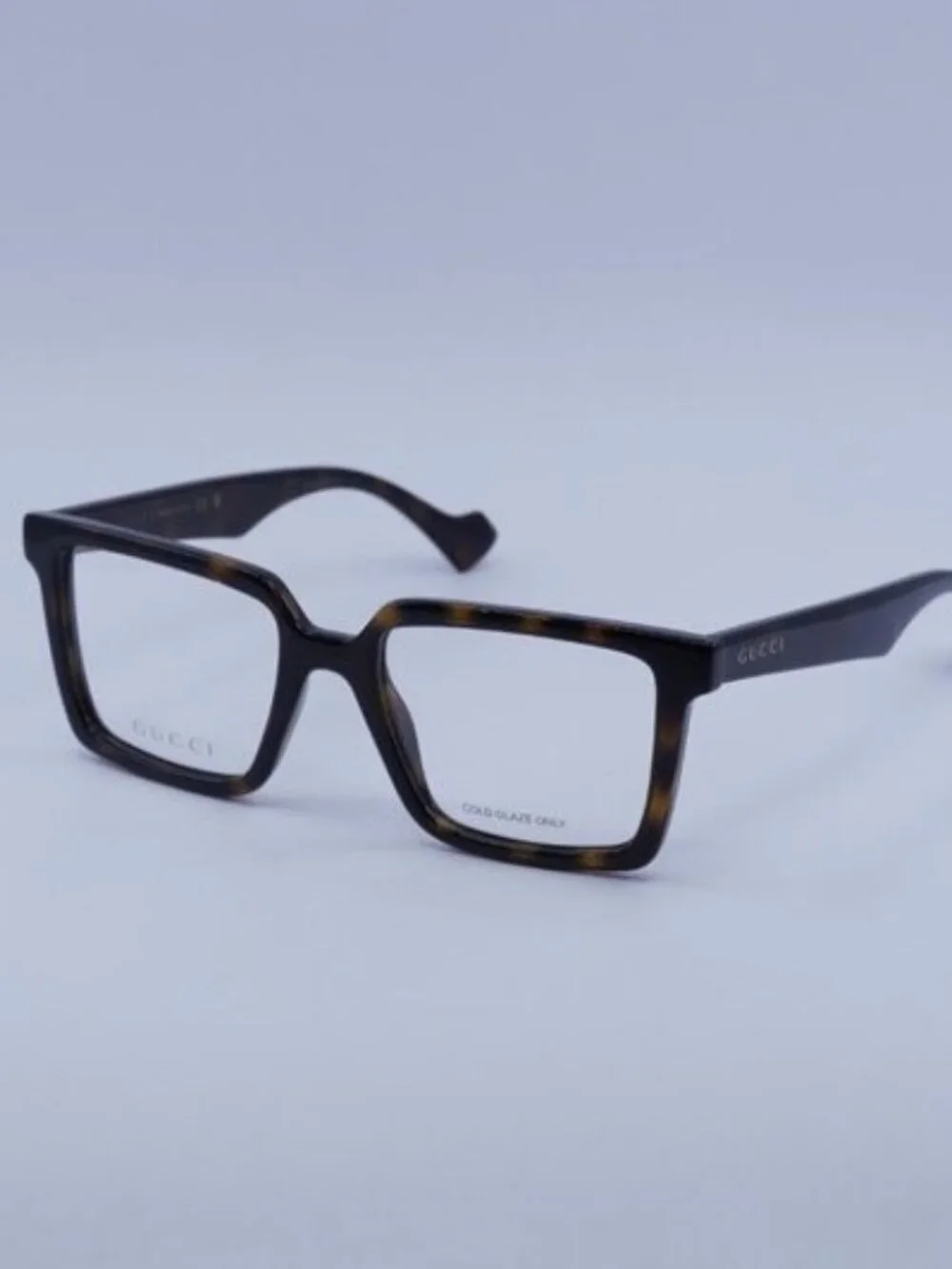 Gucci GG1540O 002 Eyeglasses Havana 52mm Square Frame